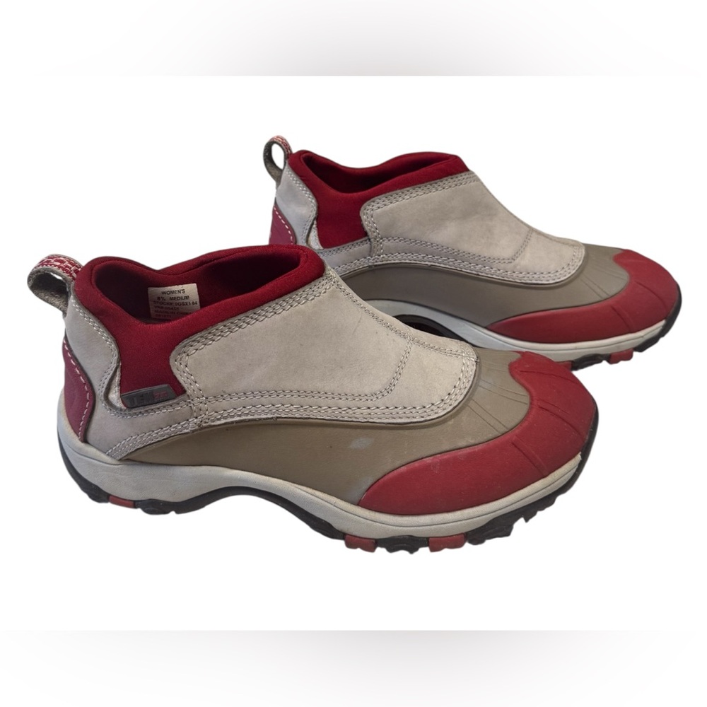 LL Bean Tek 2.5 Dri-Lex Boots Slip On Woman’s Red Grey Slip on Outdoor Hiking8.5